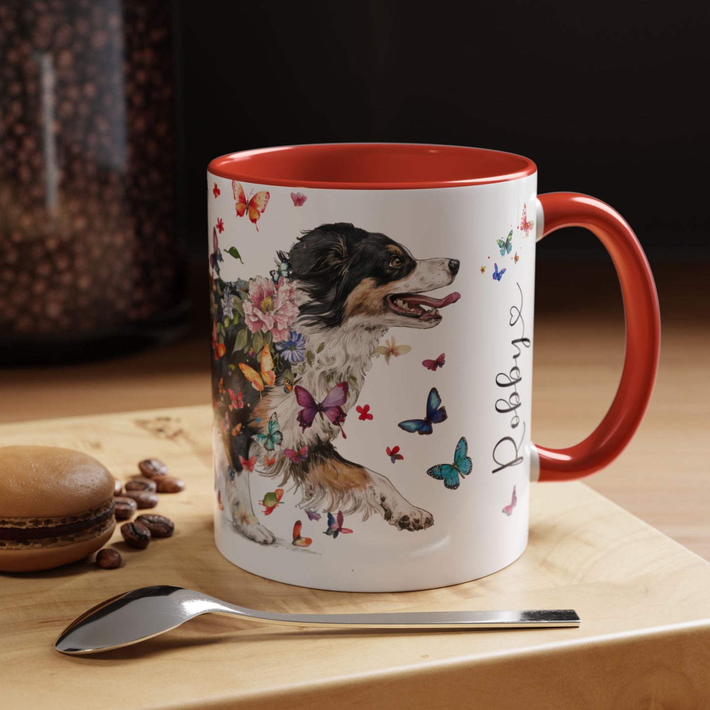 Australian Shepherd NBT #4 Personalized Accent Mugs, 11oz