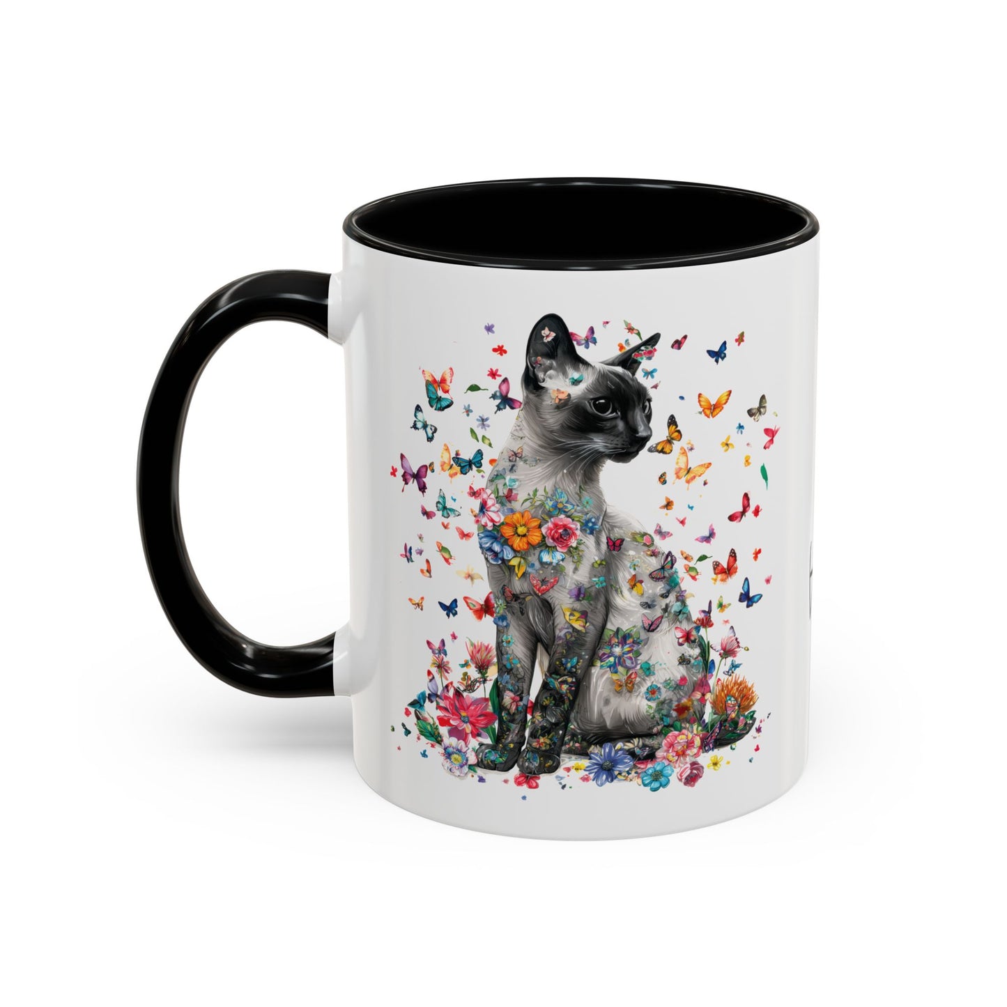 Siamese Cat Personalized Accent Mugs, 11oz