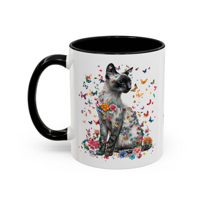 Siamese Cat Personalized Accent Mugs, 11oz