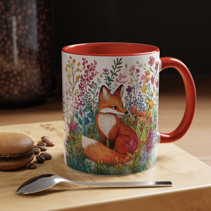 Fox #3 Personalized Accent Mugs, 11oz