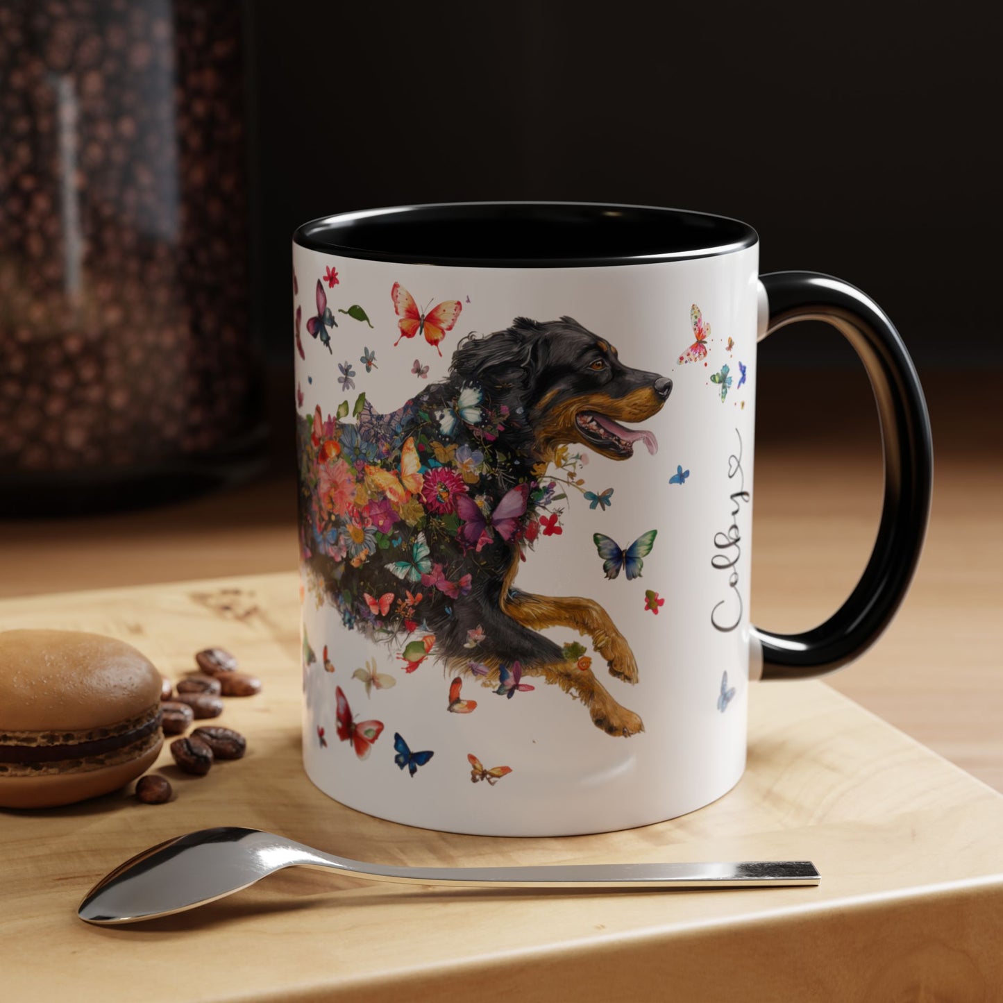 Hovawart #3 Colorful Accent Mugs, 11oz