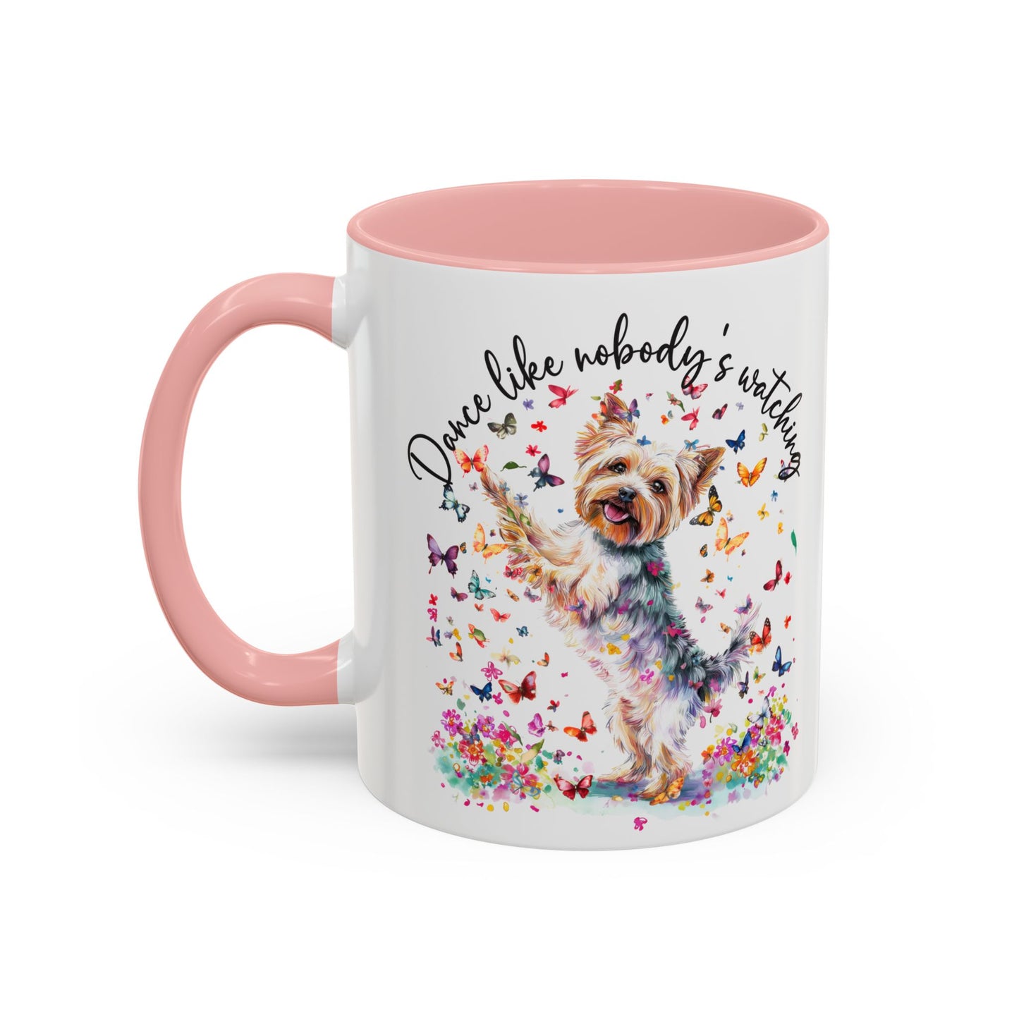 Yorkshire Terrier, Dance like nobody's watching 11oz  Accent Mugs