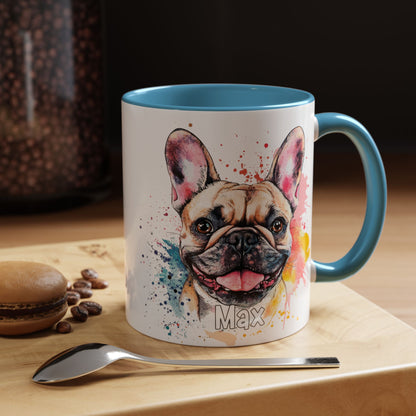 French Bulldog #2 Colourful Personalized Accent Mugs, 11oz