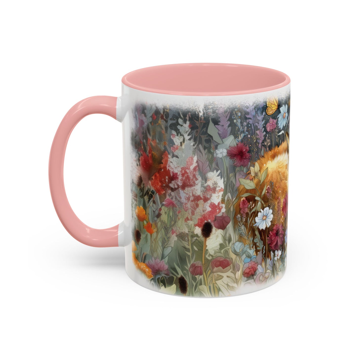 Fox sleeping #2 Personalized Accent Mugs, 11oz