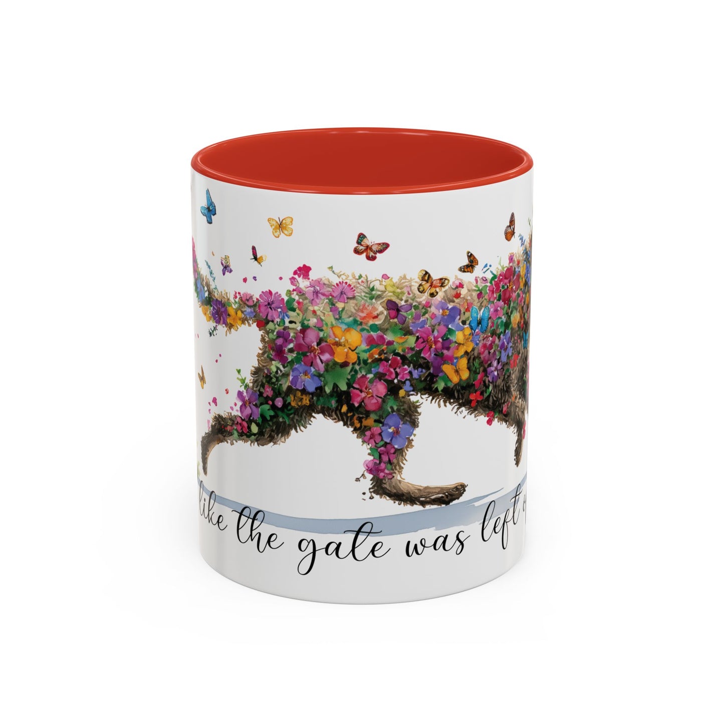Curly Coated Retriever #1 “Live like the gate was left open" Accent Mugs, 11oz