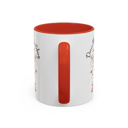Border Collie "Dance like nobody's watching" personalized colourful Mugs, 11oz