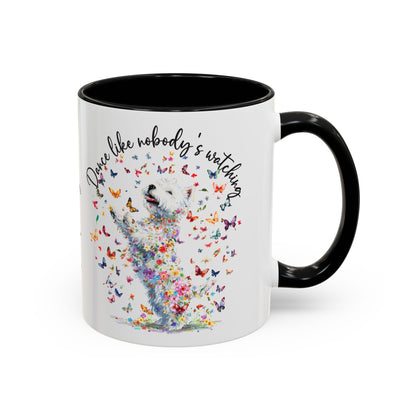 West Highland Terrier "Dance like nobody's watching" personalized colourful Mugs, 11oz