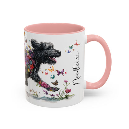 Labradoodle/Groodle #2 floral Personalized Accent Mugs, 11oz
