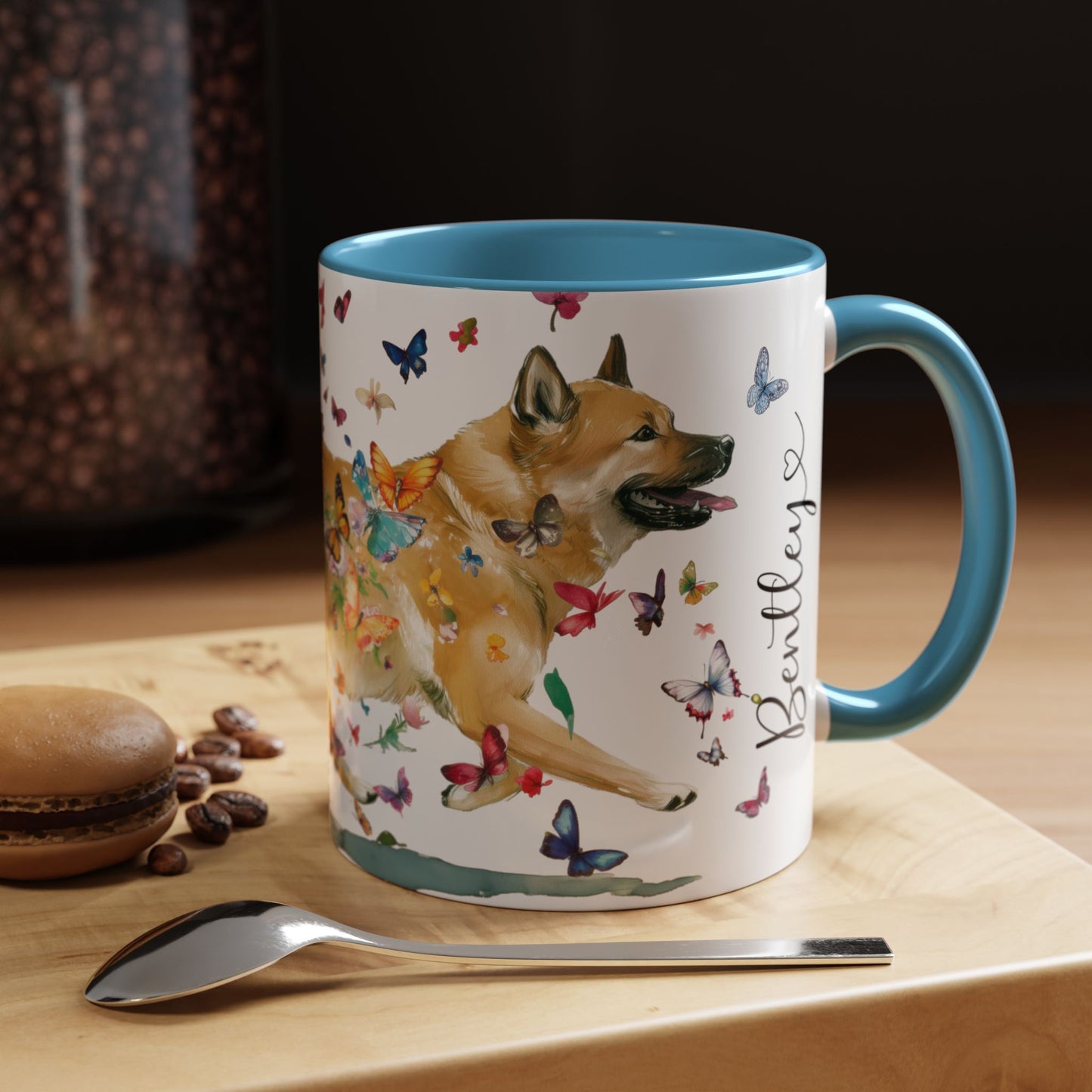 Wheaten Buhund Personalized Accent Mugs, 11oz