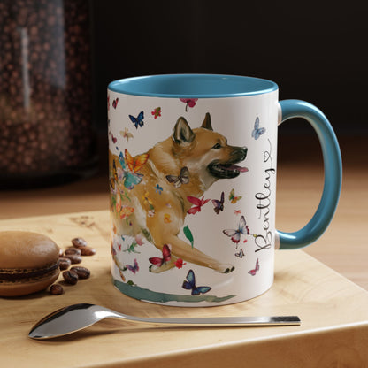 Wheaten Buhund Personalized Accent Mugs, 11oz