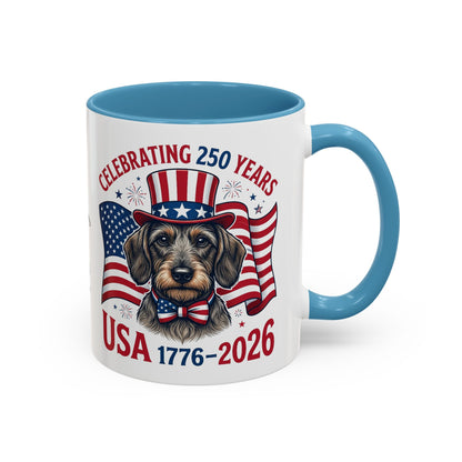 Dachshund #2 - 250th Celebration Personalised  Accent Mugs, 11oz & 15oz