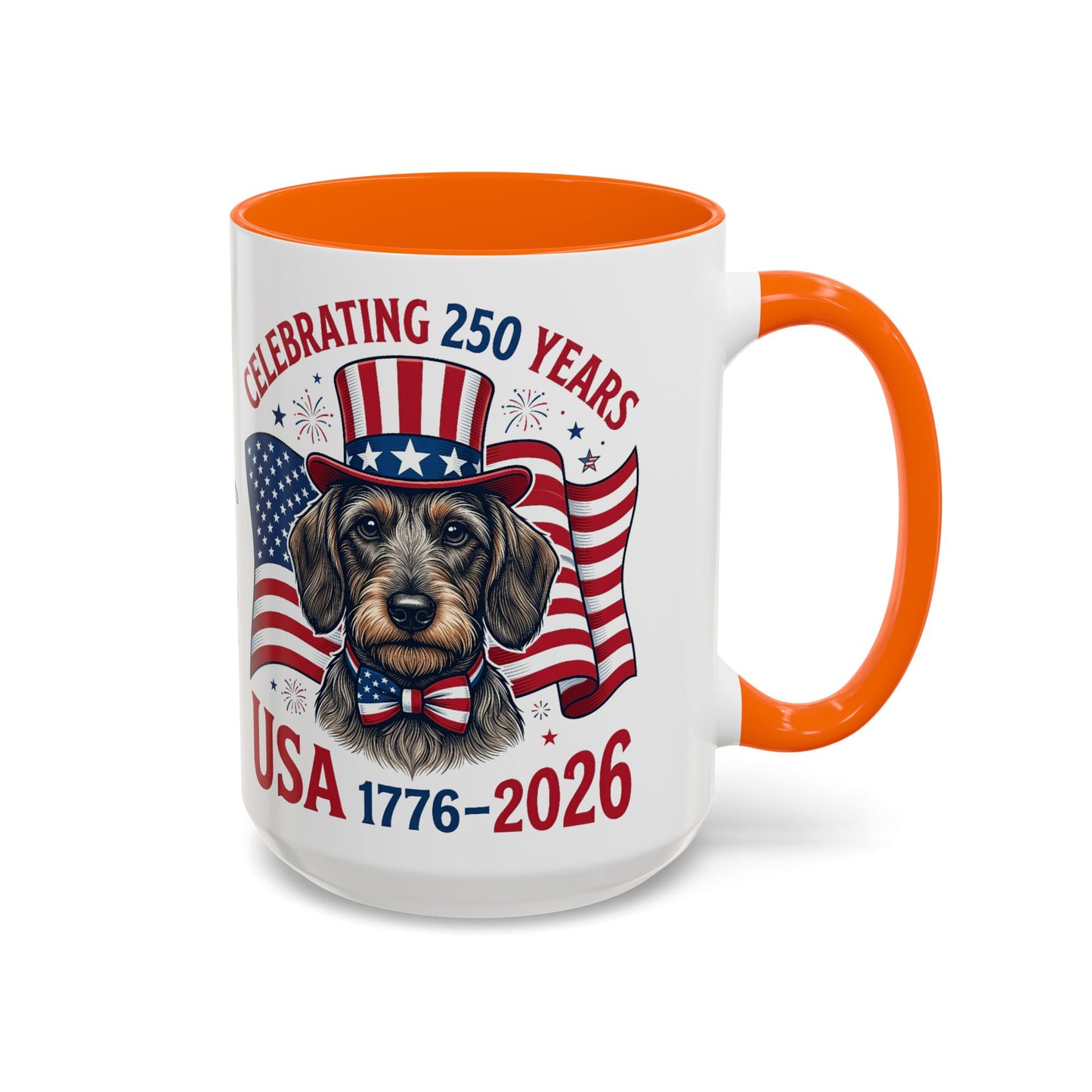 Dachshund #2 - 250th Celebration Personalised  Accent Mugs, 11oz & 15oz
