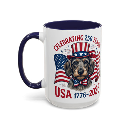 Dachshund #2 - 250th Celebration Personalised  Accent Mugs, 11oz & 15oz