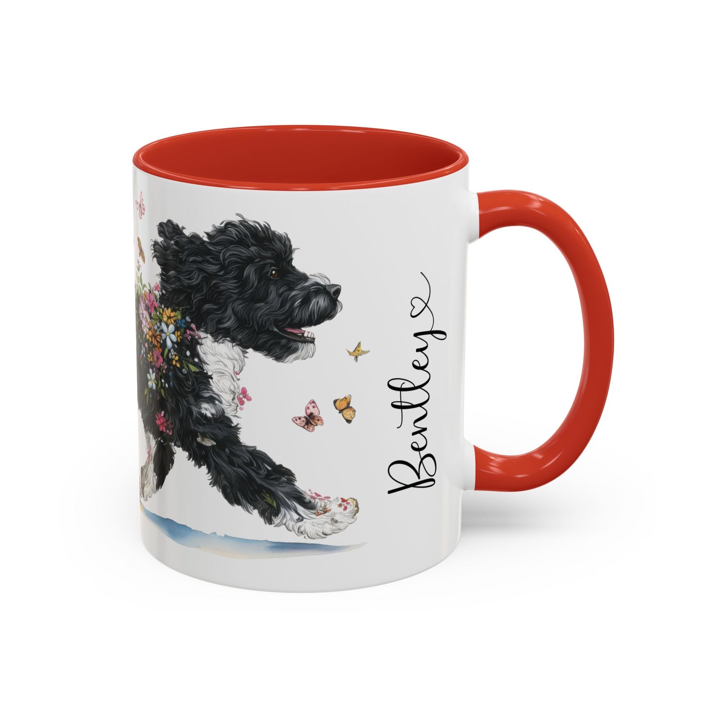Portuguese Water Dog #2 Personalized Accent Mugs, 11oz