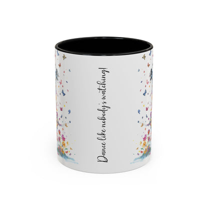 Dalmatian, Dance like nobody's watching, Personalized Accent Mugs, 11oz