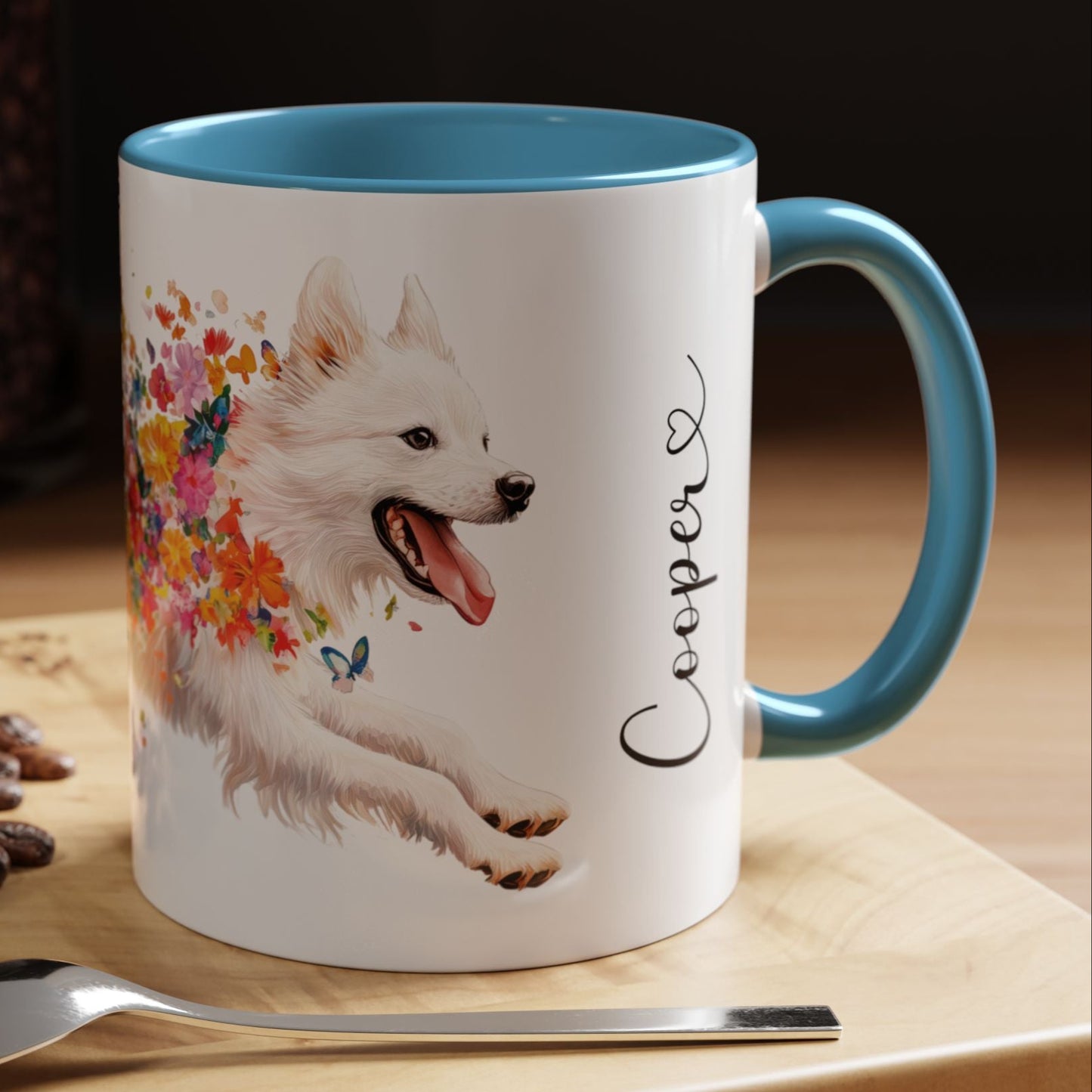 American Eskimo Personalized Accent Mugs, 11oz