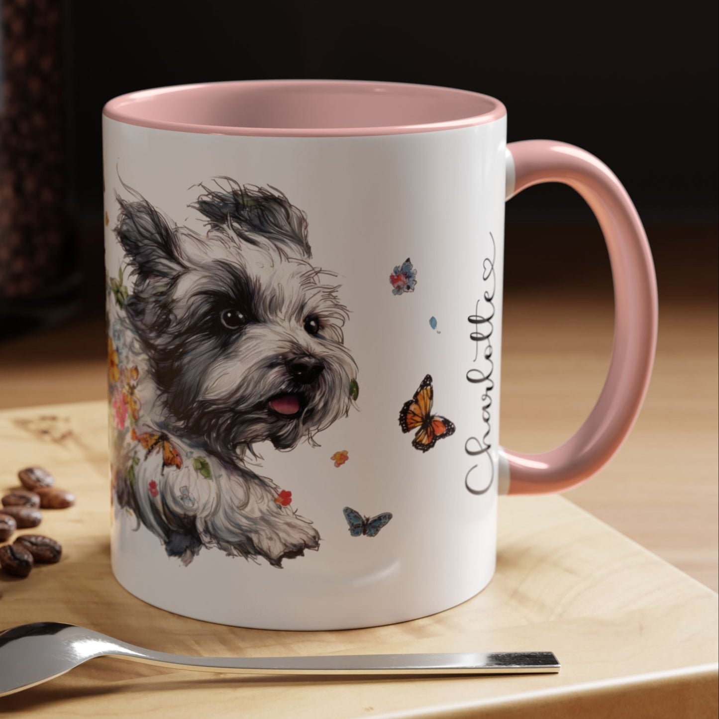 Coton De Tulear Personalized Accent Mugs, 11oz