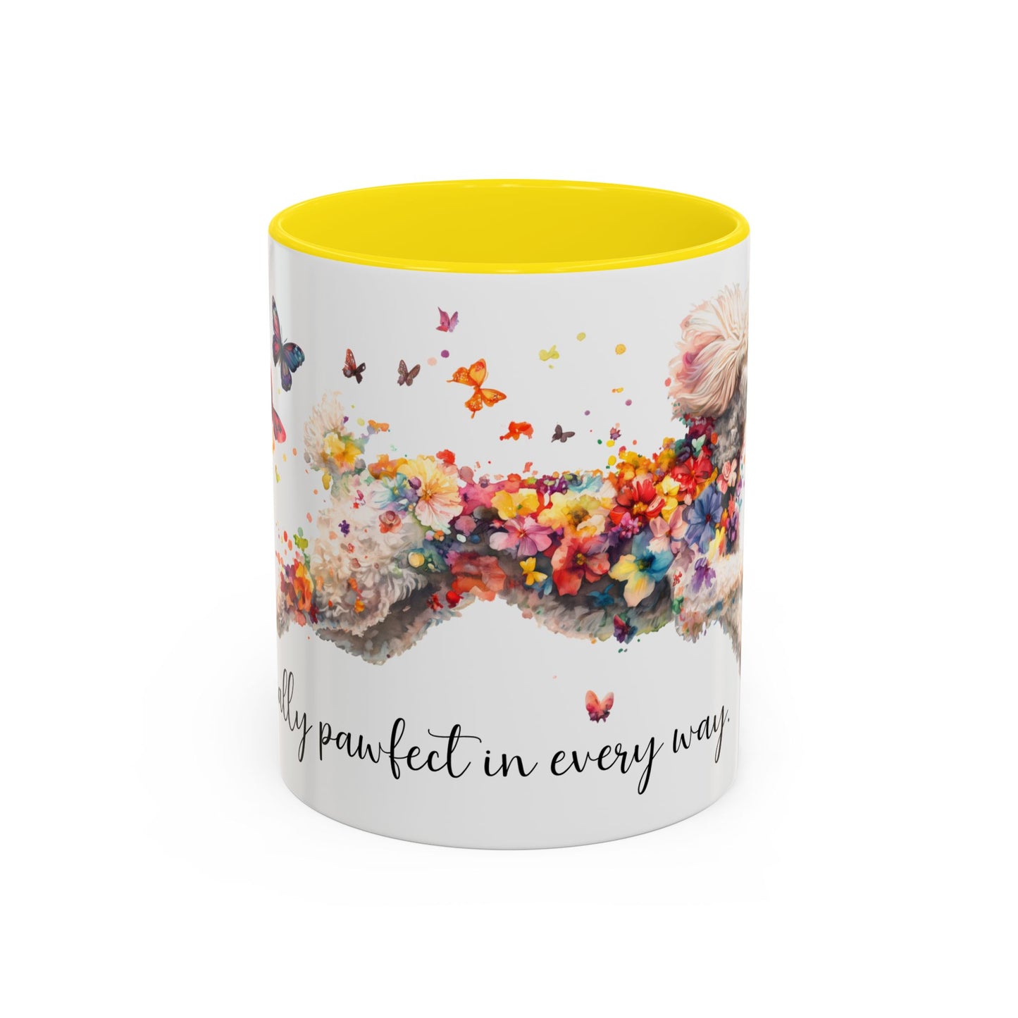 Poodle #1 - Practically Pawfect in every way. Personalised Colorful Accent Mugs, 11oz