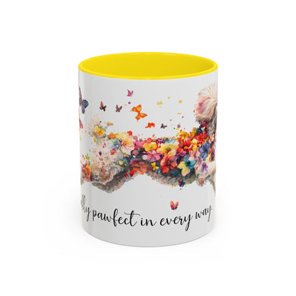 Poodle #1 - Practically Pawfect in every way. Personalised Colorful Accent Mugs, 11oz