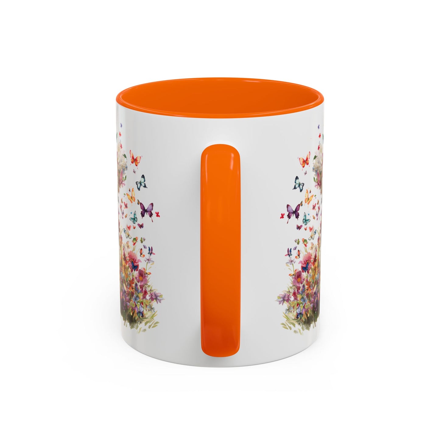 Poodle Butterfly Personalized Accent Mugs, 11oz