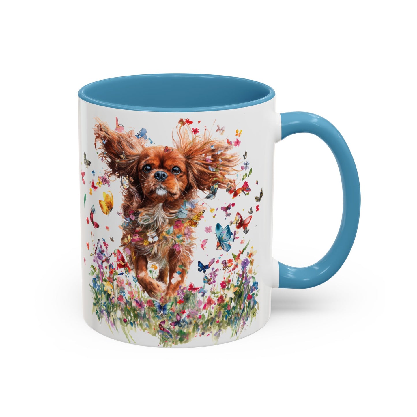 Ruby Cavalier King Charles Spaniel  Personalized Accent Mugs, 11oz