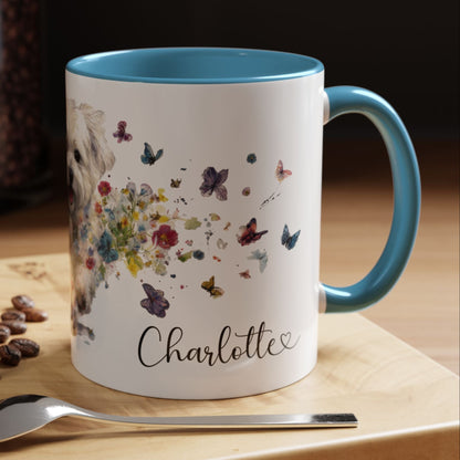 Maltipoo Personalized Accent Mugs, 11oz