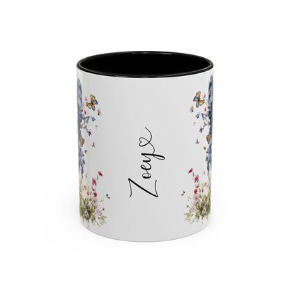 Border Collie #3 Personalized Accent Mugs, 11oz