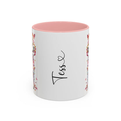 Bichon Frise Personalized Colorful Accent Mugs, 11oz