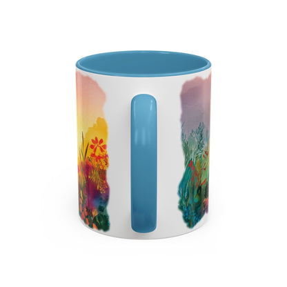 Fox Sunrise #1 Personalized Accent Mugs, 11oz