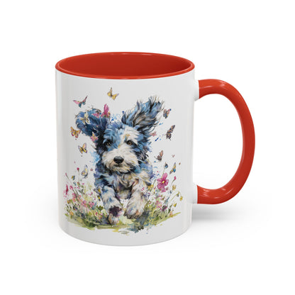 Blue Merle Cockapoo/Doodle Personalized Accent Mugs, 11oz