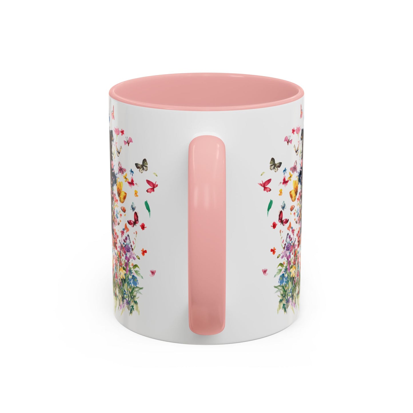 Border Collie #4 Personalized Accent Mugs, 11oz