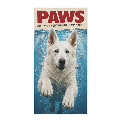 White Shepherd PAWS Beach Towel