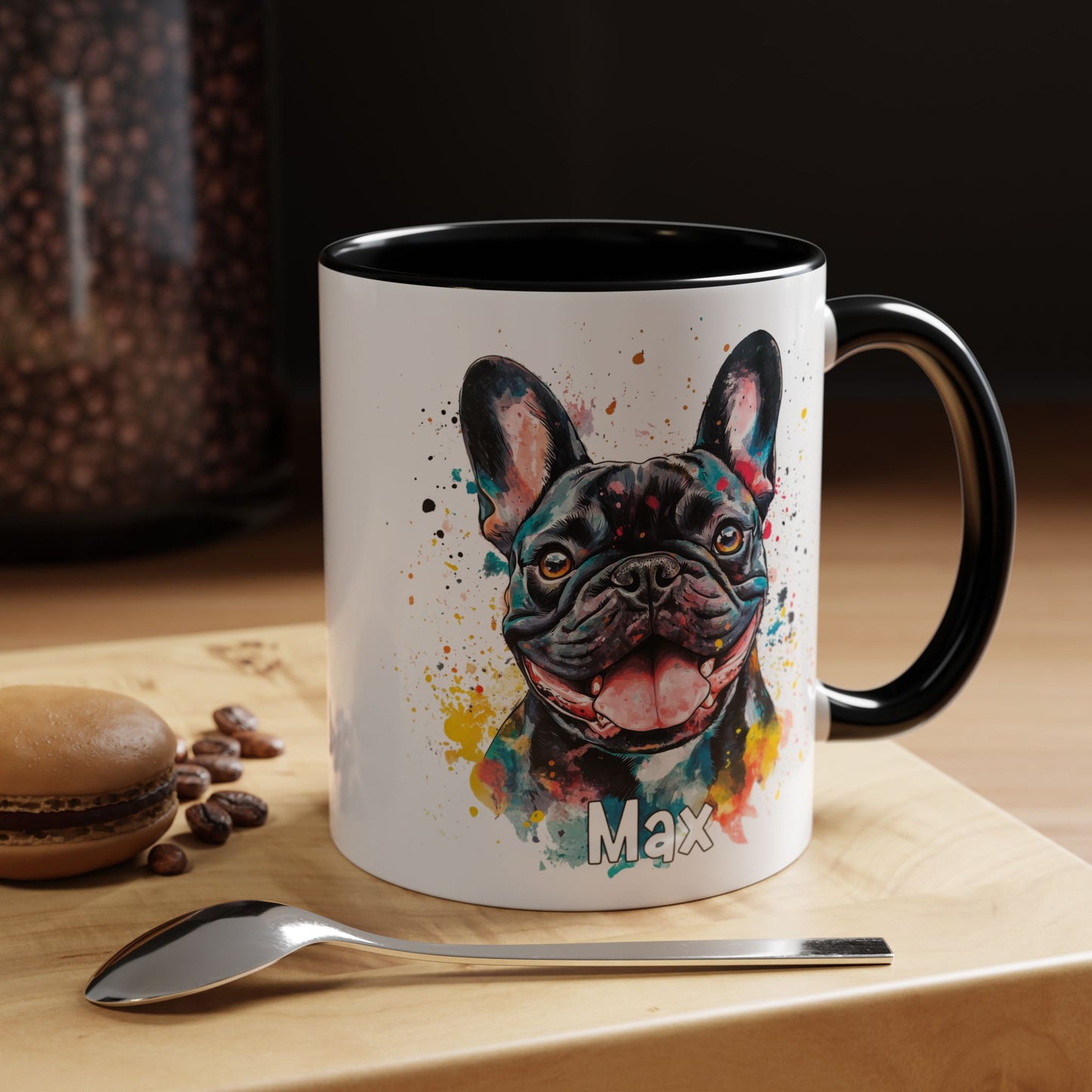 French Bulldog #1 Colourful Personalized Accent Mugs, 11oz