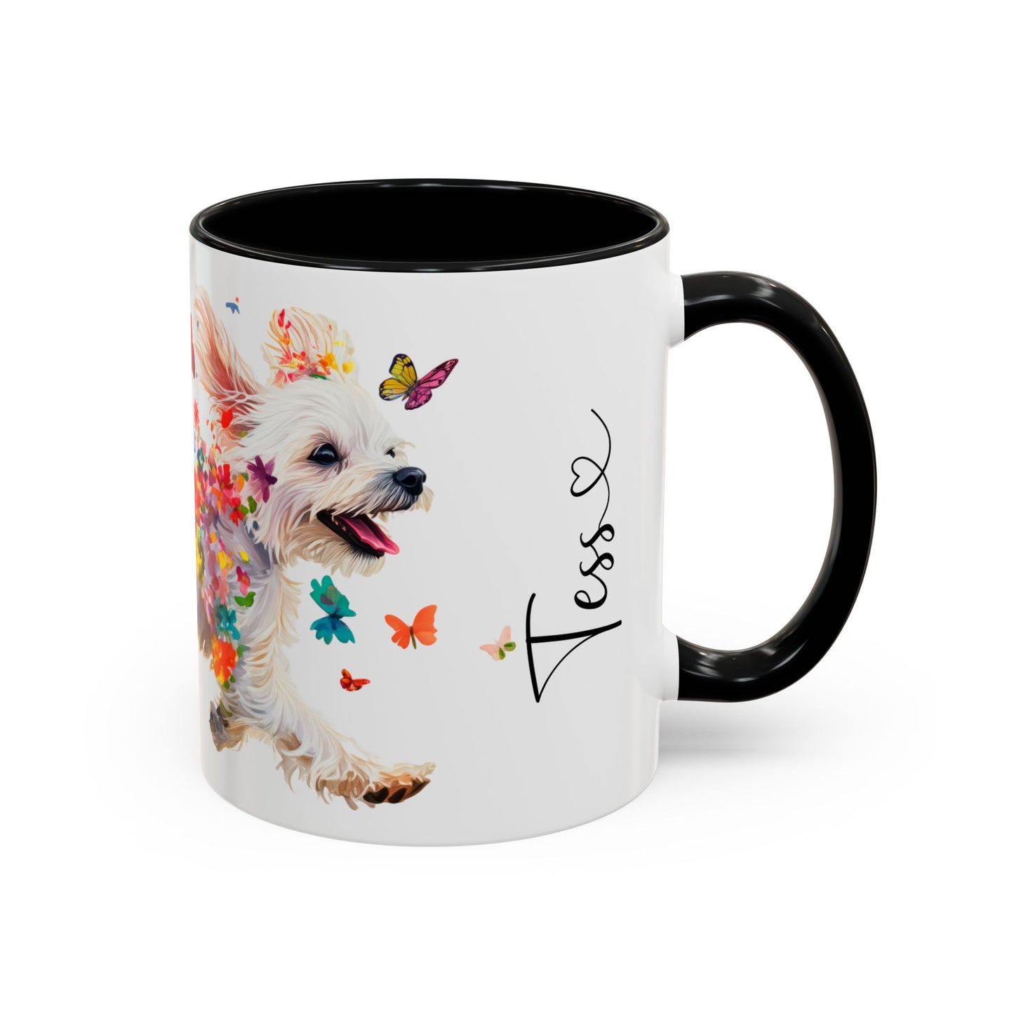 Maltese Personalized Colorful Accent Mugs, 11oz