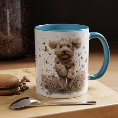 Labradoodle #6 Personalized Accent Mugs, 11oz