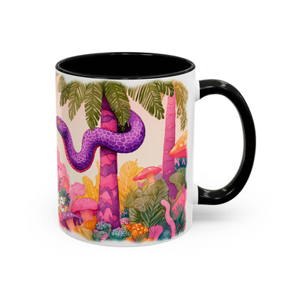 Purple Snake Personalized Accent Mugs, 11oz