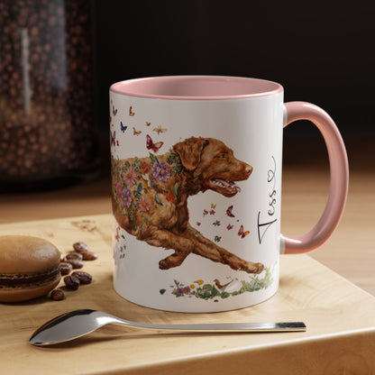 Chesapeke Bay Retriever Personalized Accent Mugs, 11oz