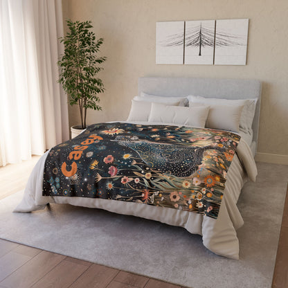 Black Panther Starry Night Personalised Soft Polyester Blanket