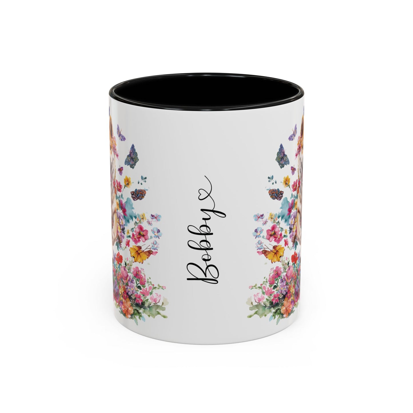Shiba Inu #4 Personalized Accent Mugs, 11oz