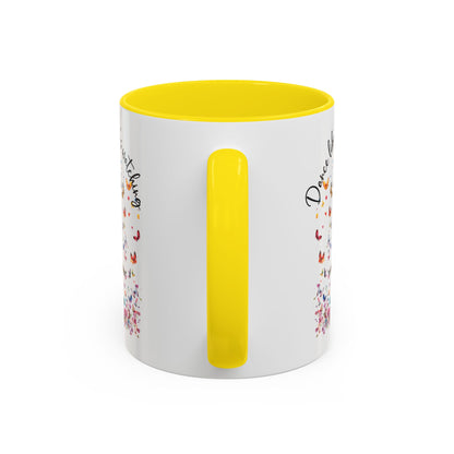 Border Terrier "Dance like nobody's watching" personalized colourful Mugs, 11oz