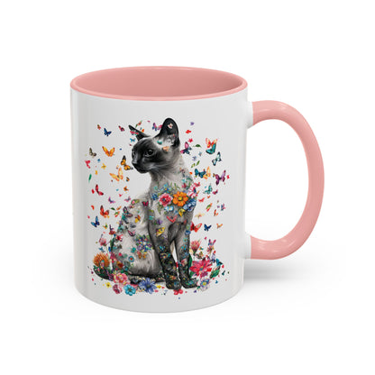 Siamese Cat Personalized Accent Mugs, 11oz