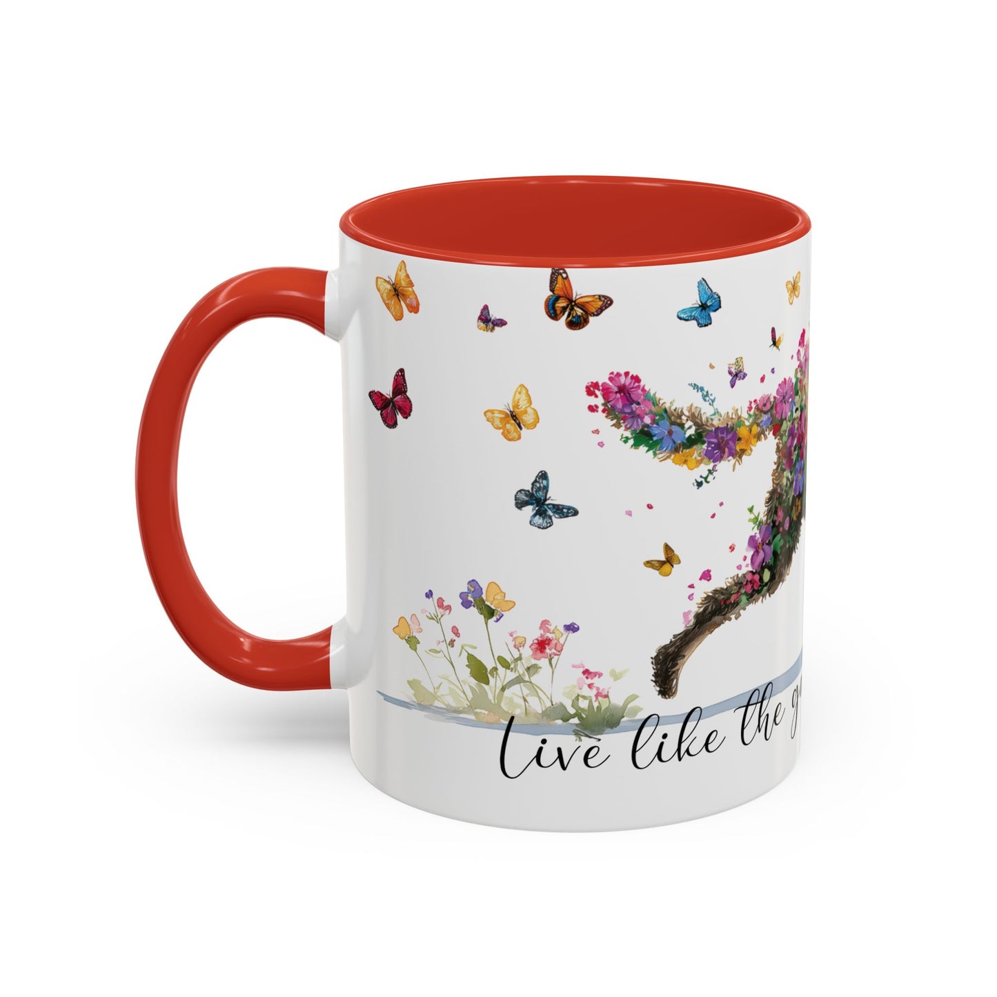 Curly Coated Retriever #1 “Live like the gate was left open" Accent Mugs, 11oz