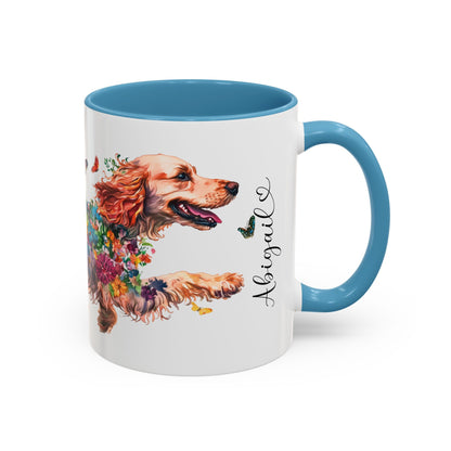 Cocker Spaniel Personalized Accent Mugs, 11oz