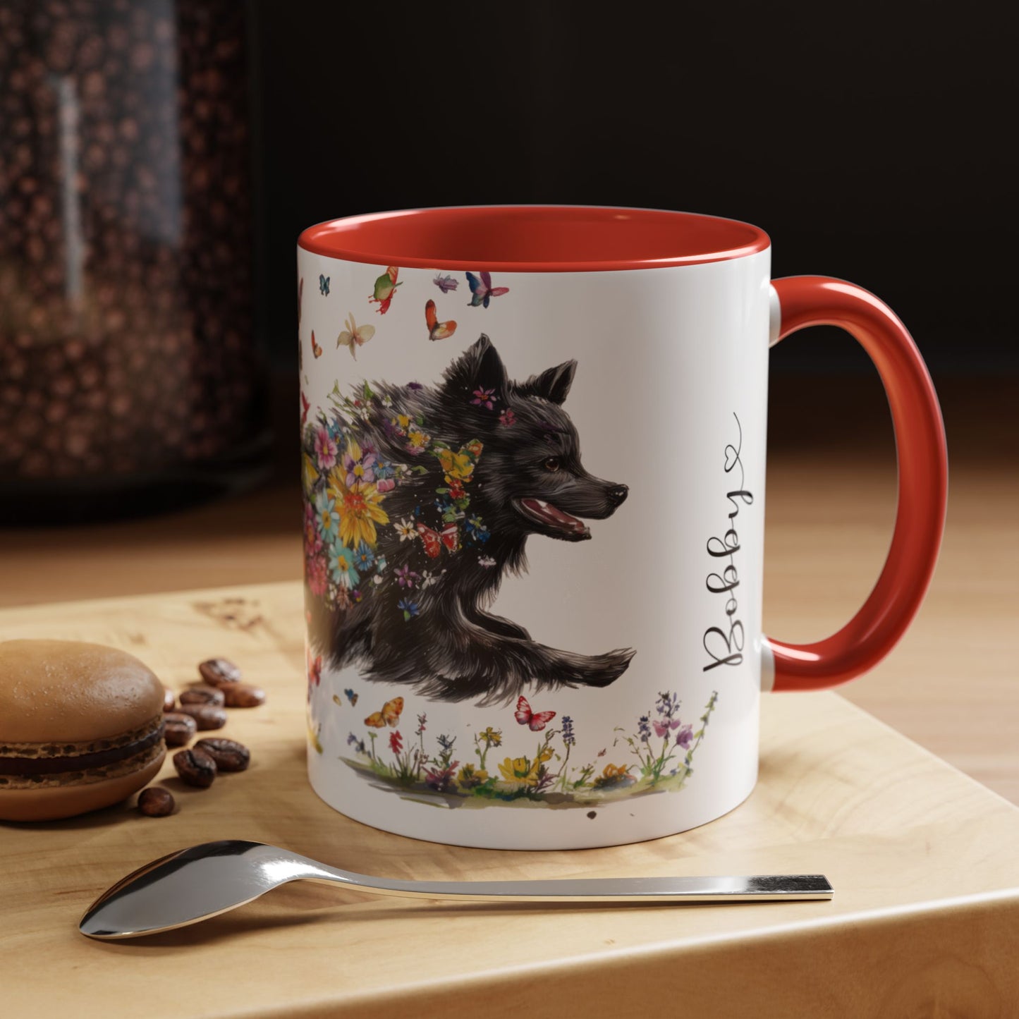 Schipperke Personalized Accent Mugs, 11oz
