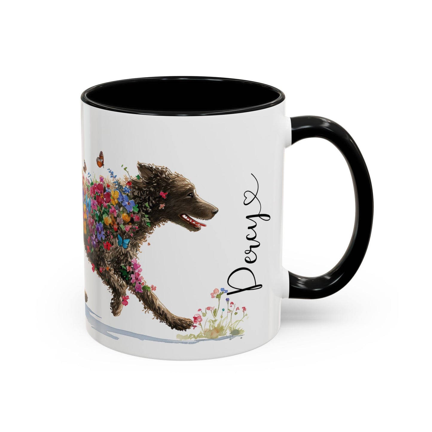 Curly Coated Retriever #1 Personalized Accent Mugs, 11oz