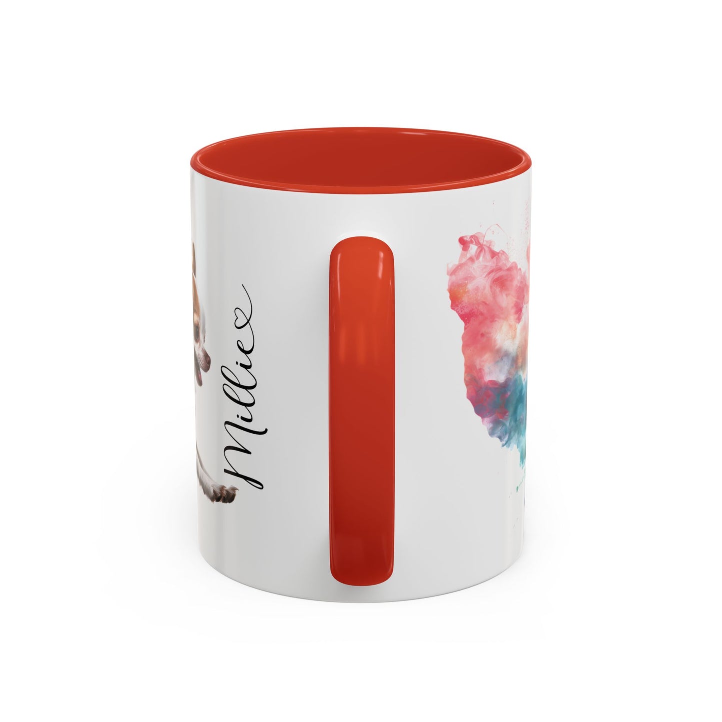 Chihuahua #3 Paint Colourful Personalised Accent Mugs, 11oz