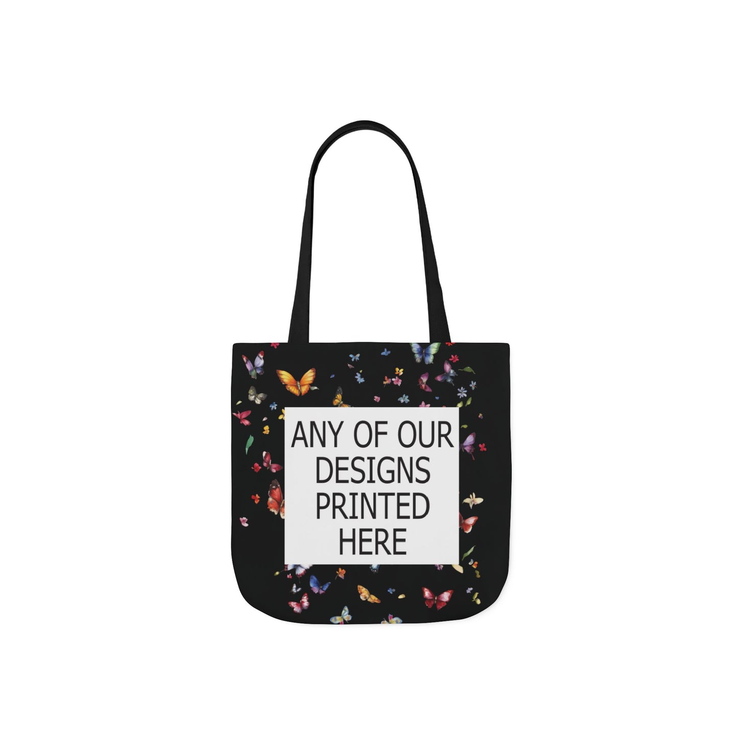 ANY OF OUR DESIGNS - BLACK Canvas Tote Bag,