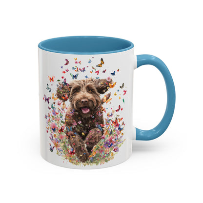 Labradoodle #4 Personalized Accent Mugs, 11oz