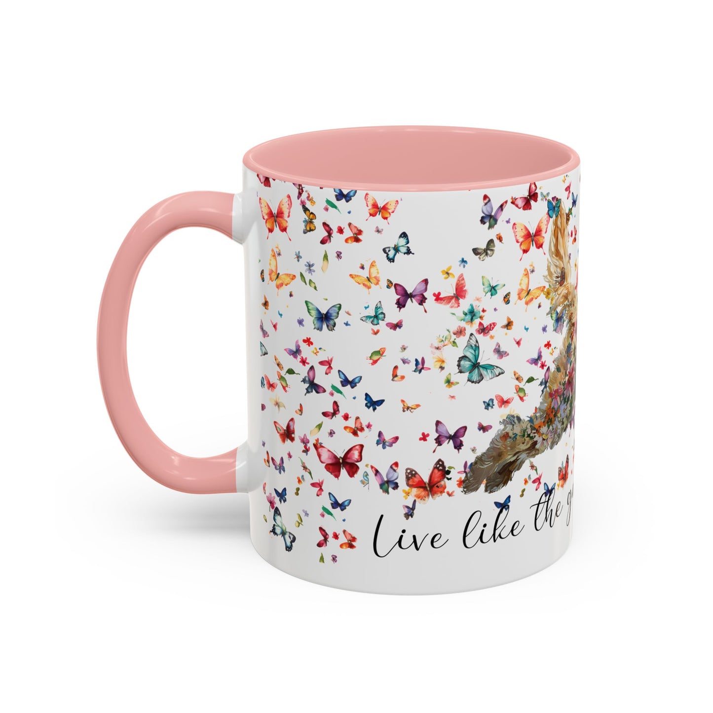 Golden Doodle/Groodle #3 "Live like the gate was left open" Accent Mugs, 11oz