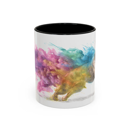French Bulldog #1 Paint Colourful Personalised Accent Mugs, 11oz